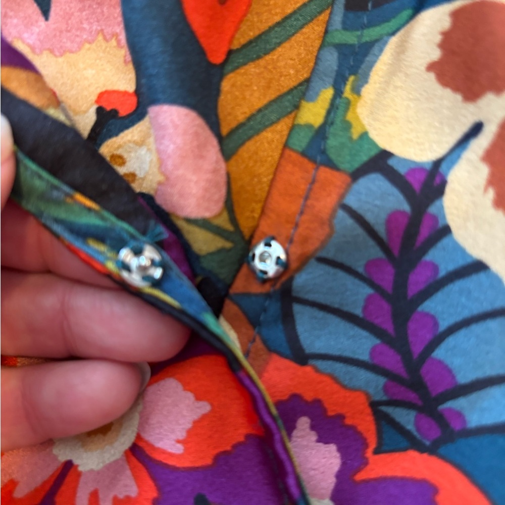 Vici Silky Elegant Multicolor Floral Print Pantsuit chic - Picture 13 of 14